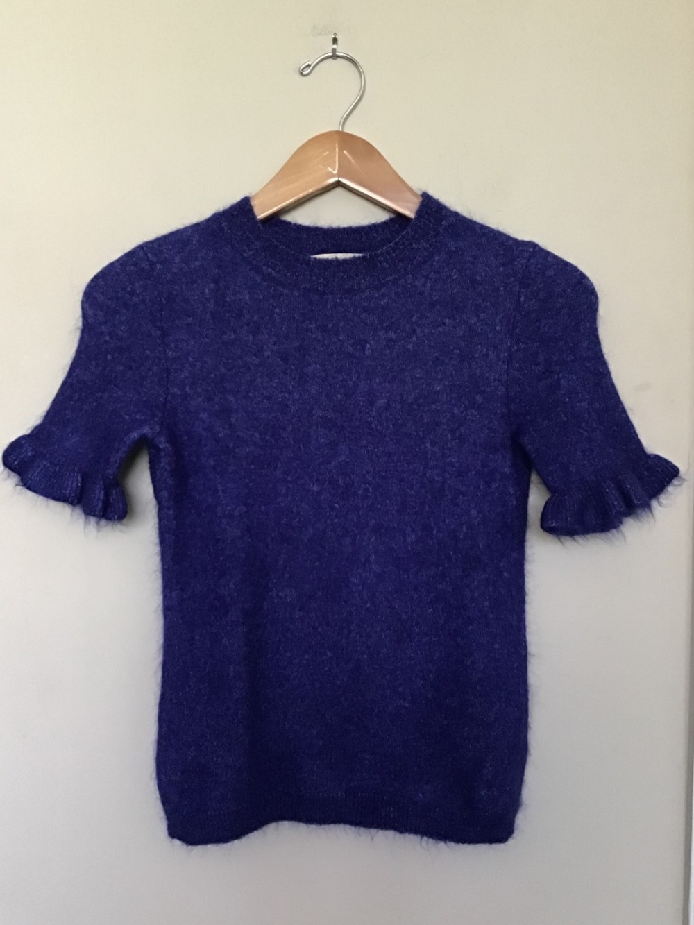 Sezane Extra Small Electric Blue Short Sleeves Mindy Sweater - Picture 4 of 6
